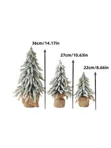 迷你雪景圣诞树，PE植绒圣诞树桌面摆件，家居装饰，圣诞装饰，房间装饰，冬季圣诞装饰，圣诞礼物
