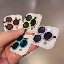 5件套混合夜光陶瓷相机镜头保护膜，适用于iPhone11-16，防刮，荧光色，完美贴合 - 提升手机外观！夜光相机镜头保护膜适用于Apple 11/12/13/14/15/16/16 Plus/16 Pro/16 Max系列，防水防震防摔防指纹全覆盖，适用于日常防护、办公室、家用手机相机盖，防刮 - 彩色 - 查看 8