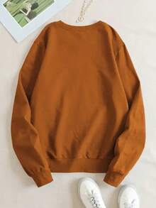 Women Sweatshirts - Orange - View 2
