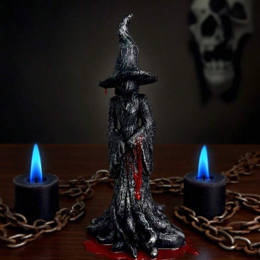 1 Peça, Estátua de Bruxa Negra Medieval, Adequada para Decoração Interna e Externa, Perfeita para Halloween, Dia dos Mortos ou Salas de Tema Gótico, Decoração Criativa de Quarto, Adereços de Filmagem de Feriados e Ideias de Presente, Peças de Decoração Temática | Estética de Estilo Gótico | Design Meticuloso, Decoração de Halloween