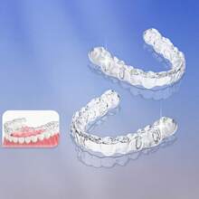2 piezas Protector bucal transparente para blanqueamiento y alineación de dientes, accesorios de cuidado oral inodoros, protector dental para bruxismo, apto para hombres y mujeres, regalo ideal para el Día del Maestro, Halloween, Navidad, Acción de Gracias, Cumpleaños