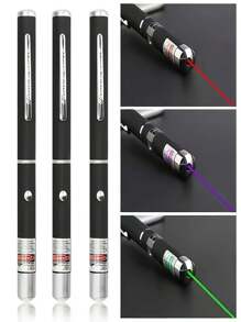 1pc Multi-Color Laser Pointer Pen, Versatile Laser Pointer, Cat Dog Pet Toy, LED Night Light With Steel Clip, Suitable For Pet Indoor Training, Chasing Toys, Presentation Pointer, File Demonstration