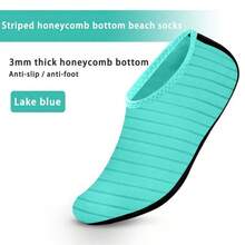 1pair Water Shoes,Beach Essential Water Shoe,Quick Dry Swimming Shoe,Soft Sole Beach Sock, Non-Slip Bottom Quick-Dry Water Sock,Ideal For Water Activities Like River Trekking, Swimming, Boating Fishing,Surfing, Yoga And Fitness, Very Breathable And Lightweight, Suitable For Summer Wear, Reduces Foot Burden, And Is Easy To Carry On The Beach - 彩色 - 查看 10