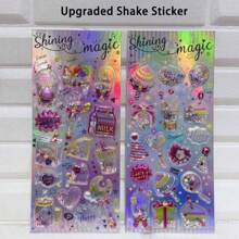 1 套贴纸，包含各种款式的贴纸、爱心贴纸、文具贴纸、彩色饰品贴纸和少女公主普通贴纸（款式随机）