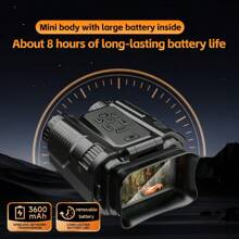HD Mini Night Vision Device With Wi-Fi For Transmitting Video And Photos To Smartphones, 4k Video Recording Resolution, Up To 64 Million Pixels, Up To 28x Zoom With Manual Rotation, 3600mAh Battery That Is Replaceable And Removable, Battery Life Of Up To 8 Hours, And Capable Of Night Vision Shooting In Low Light