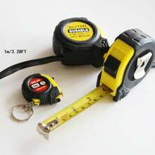 [Best Seller] 1pc Retractable Tape Measure 1M/3ft, 3M/10ft, 5M/16ft Dual Metric/Imperial Scale - Protective Leather Case, Durable & Easy To Read, Steel Blade, Lead-Free, Comfortable Grip, Suitable For Home, Workshop And DIY