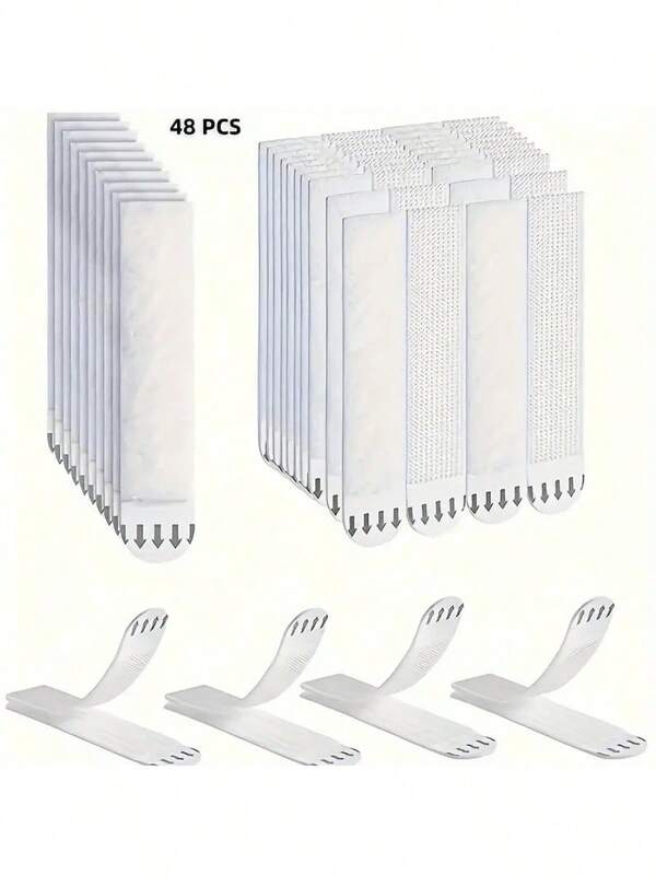 48 strisce per appendere quadri robuste: nessun chiodo necessario, nessun danno, facili da rimuovere, staccare e attaccare. Ideali per cornici, adesivi murali e strisce di montaggio.
