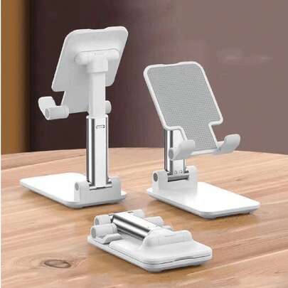 1 件可折叠手机支架、可调节桌面平板电脑支架、便携式桌面手机支架、通用免提支架、可折叠防滑底座、办公配件，非常适合视频通话和观看电影，是万圣节、圣诞节的绝佳科技礼物