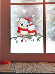 1/2/3pcs Christmas Wall Stickers, Christmas Decoration Snowflake Bird Stickers, Living Room Window Glass Beautification Decorative Wall Stickers, Self-Adhesive And Detachable, No Electricity Required.Perfect And Christmas Gift For Couples, Parents And Friends. Christmas Decorations Christmas Decorations Home Home Decor Room Decor