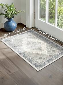 1pc Grey Rugs,Bohemian Style,Runner Rug,900g/M² 0.5cm Thicknessnon-Slip Washable And Machine Washable,Home Decor, Living Room,Kitchens,Passage, Bedroom, Dining Room, Office, All Seasons - Grey - View 8