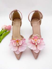 2pcs Detachable Faux Ruffled Butterfly Flower Faux Leather Decorative Shoe Clips, High Quality Delicate Accessory