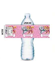 Paw Patrol 10pcs Paw Patrol Themed Water Bottle Stickers, Labels, Baptism Showers, Birthday Decorations, Dog Party Water Bottle Packaging, Birthday Party Decorations Can Be Used(Random Style)