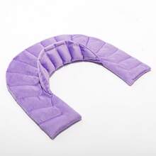 1 pieza Almohadilla térmica para cuello y hombros/espalda, calentable en microondas - Almohadilla suave con calor y enfriamiento, calentador de cuello con calor húmedo, (mezcla de hierbas naturales al 100%), regalo para mujeres en Navidad y festivales (Morado) Sin necesidad de batería