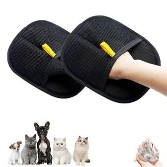 Guanto per rimuovere il pelo in eccesso per animali domestici, rimuovi peli di gatto, pulisci i peli di cane da divani e vestiti, facile da pulire il pelo, strumento per la toelettatura dei gatti, spazzola a doppia faccia per la rimozione dei peli di cane