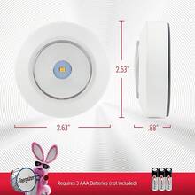 EstiloTendenciaEnergizer LED Puck Lights, Paquete De 2, Mini Blanco, 40 LúMenes, Funciona Con Pilas, Luz De Grifo, Acento Suave, Armario, Cocina Y MáS, 46009Calidad PremiumVersióN Mejorada - Blanco 40 Lúmenes - Ver 7