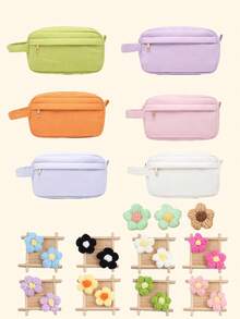 1PC Custom Handmade Name Cosmetic Bag, Corduroy Cosmetic Bag, Sanitary Napkin Storage Bag, Travel Cosmetic Bag, Personalized Storage Bag, Multifunctional, Decorative, Letters, Solid Color, Exquisite, Fashionable, Vintage, Modern, Colorful, Casual, Basic Style, Relaxed, Soft, Unique, Customized, Personalized, Customized, Ideal Gift For Her, Girlfriend, Her, Friends