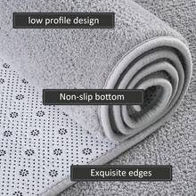Large Modern Area Rugs For Bedroom,  Thickened Memory Foam Indoor Carpets For Living Room, Soft Non Slip Low Pile And Machine Washable Rug - Grey - View 5