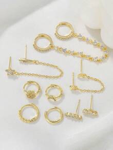 1PC 925 Sterling Silver Star Moon Stud Earrings Flat Back Cartilage Helix Piercing Fine Jewelry Perfect For Women Daily Wear Wedding Party Engagement Anniversary Valentine's Day