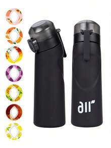 1PC Flavored Water Bottle, Bottle Starter Set, Drinking Bottle With One Random Flavoured Pods Suitable For Gyms, Schools, Flavored Water Bottle