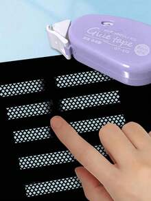 1/3 Double-Sided Adhesive Tape, Acid Free File , DIY Clip Art Collage Album, School Stationery Supplies Roll Tape, Permanent Tape Roll Roller, Very Suitable For Craft And Clip Art Tape Dispenser (Color Random)