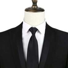 1pc Men's Simple Solid Color Pulled Knot Business Necktie Casual Men Necktie