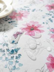 1 szt. Mały świeży kwiatowy wiejski obrus wodoodporny, olejoodporny i niespieralny prostokątny obrus na stół do herbaty