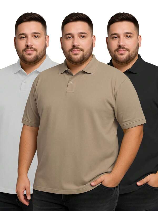 Kit 3 Camisas Polo Masculinas Plus Size – Estilo, Conforto e Elegância no Caimento Perfeito