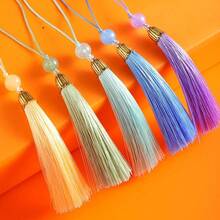 20 peças/10 peças/5 peças Estilos Diversos estilos estão disponíveis aleatoriamente para você escolher o Conjunto de Pingentes com Borla de Estilo Chinês. Feito à mão, Chaveiro e Pingente de Telefone com Borla DIY em Fibra de Poliéster