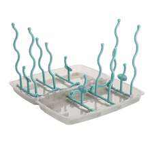 Baby Bottle Brush Set, Multi-Functional Detachable Draining Rack, Drying Rack, Nipple Strainer Rack, Travel Set