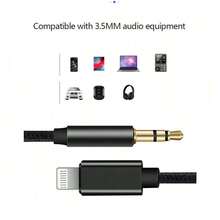 AUX Audio Cable To 3.5 Mm Jack Speaker Cable Compatible With IPhone 14 13 12 11 7 8 X XS MAX XR Car Headphone Headset Aux Converter Audio Jack