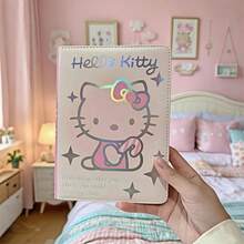 1pc Sanrio Hello Kitty Cartoon Diary, - This Cartoon-Patterned, Thickened, Colored Notebook With A Laser-Finished Softcover Features Thickened Pages And A Cute Print. It's The Perfect Gift For Girlfriends, Colleagues, And Coworkers. Suitable For Home, Office, On-The-Go, And Business Use, This Durable Diary, Memo Pad, And Women's Notebook Is Suitable For A Wide Range Of Occasions.