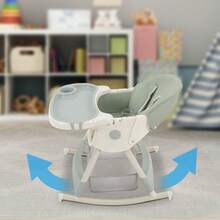 WUPYI 3-in-1-Hochstuhl in Mintgrün Für Kinder Mit Essteller Und 4 Rädern, Kombi-Hochstuhl, Wächst Mit Ihrem Kind Mit, Essstuhl Für Kinder Ab 6 Monaten Und Kleinkinder,Babygeschenk