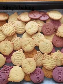 3pcs Ghost-Patterned Cookie Cutters, Parent-Child Cookie Molds, Halloween Party Decorations, Cute Cartoon Ghost-Shaped Cookie Stamps, And Easy-To-Use Cookie Shapers - Grey - View 3