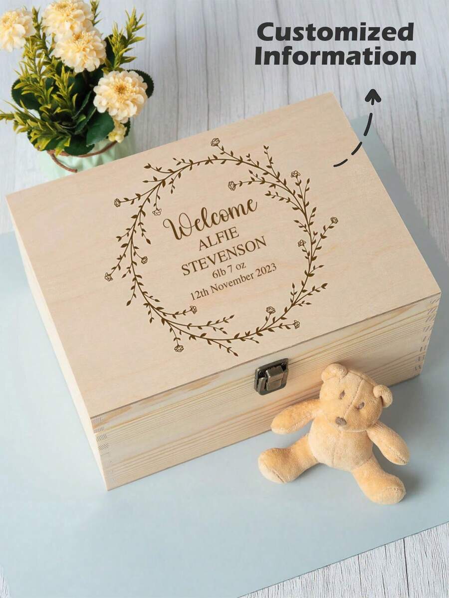 Hộp quà kỷ niệm bằng gỗ cá nhân hóa, phù hợp cho bé trai, bé gái, trẻ sơ sinh, lưu giữ những kỷ niệm quý giá, món quà độc đáo, an ủi những người mẹ đang đau buồn, đa chức năng, trang trí, có thể tái sử dụng, tinh tế và thời trang, chất lượng cao, nhiều màu sắc, hiện đại và phong cách, có thể tùy chỉnh, độc nhất vô nhị, món quà lý tưởng cho anh ấy hoặc cô ấy, phù hợp cho bạn trai, bố, bạn gái, mẹ, gia đình, bạn bè, giúp tăng thêm không khí ấm cúng. - Nhiều màu - Xem 1
