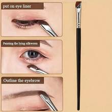 5-Piece Precision Eye Makeup Brush Set - Includes Scythe Eyeliner Brush And Angled Eyeliner Brush, Eyebrow Brush, Application