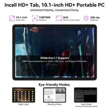 TABWEE 2025 最新款 Android 15 平板电脑,10.1 英寸 Incell 显示屏,(8GB+16GB 可扩展)GB 内存,256GB ROM / 2TB TF 卡,Gemini AI,T606 八核处理器 + 8MP 摄像头,5000mAh 电池,支持 Widevine L1,二合一平板电脑,配备键盘、鼠标和手写笔(不含适配器) - 灰色 - 查看 3