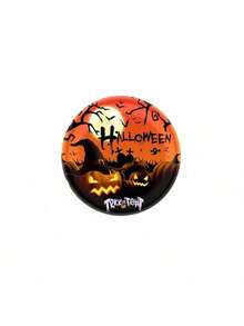 10 piezas de platos y vasos de Halloween, platos de papel con calabaza negra, vasos de papel, vajilla de fiesta de Halloween, platos desechables de postre, vasos para beber, para decoraciones de fiesta de Halloween