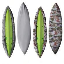 6.8-14.8ft Waterproof Kayak Canoe Cover Storage Dust Cover Boat Protection 210D, UV Protection And Weather Protection, Package Included 1 X Kayak Cover, 1 X Storage Bag, Multiple Size Are Available - Digital Camo - View 2
