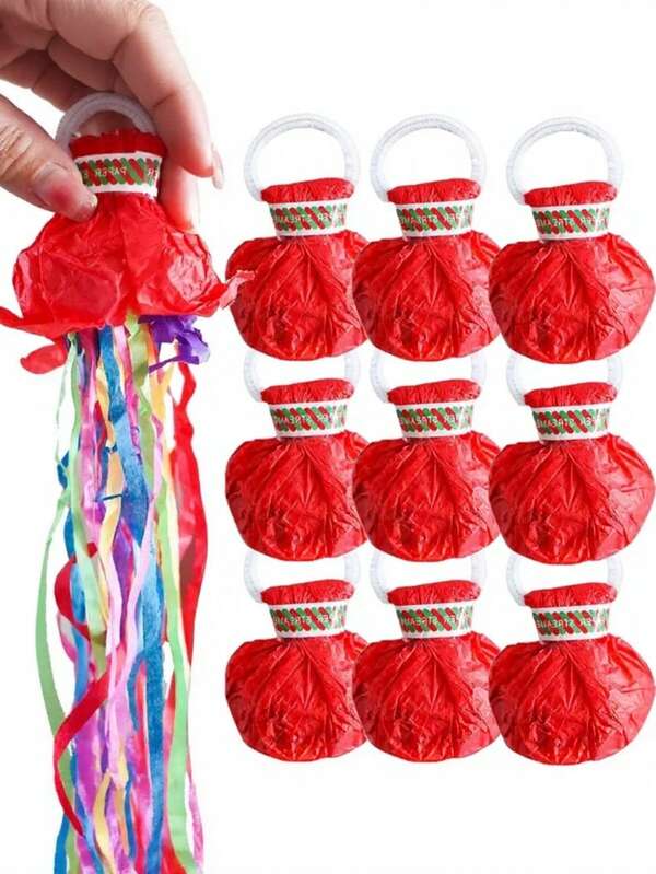 5/10pcs Hand Throw Streamers - Colorful Confetti For Birthday, Carnival, Wedding, Christmas, Halloween And Other Celebrations, Vivid Colors, Easy Throw Design, Atmosphere Props, Magic Show Supplies