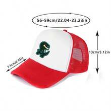 1 Stück Cartoon Muster Mesh Baseball Kappe, modisch und vielseitig, unisex