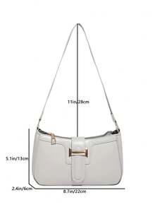 复古时尚纹理小方包女2025新款时尚休闲腋下包简约单肩斜挎包 - 灰色 - 查看 3