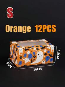 12pcs Cupcake Boxes Halloween Mini Gift Box Holds 48 Individual Cupcake Containers Cupcake Holder Easy Transport And Presentation - Ideal For Cupcakes Desserts And More, 1/12pcs