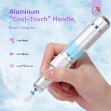 SAVILAND Professional Nail Drill 40000 RPM: Portable Electric Nail Drill Kit File Machine With Ceramic Nail Bits Sanding Bands For Acrylic Nail Gel Polish Manicure Salon Home Use, Glitter - 銀色 - 查看 7