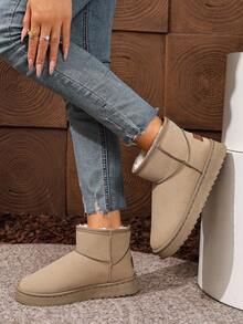 Fall/Winter Women's Solid Color Party Preppy College Vacation Fashion Retro Gothic Outdoor Beach Casual Western Style Commute Quilted Fringe Edge Fur Lining