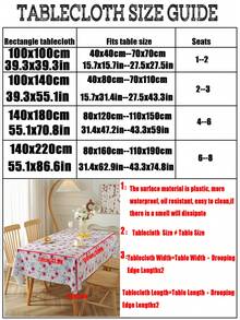 1 szt. Mały świeży kwiatowy wiejski obrus wodoodporny, olejoodporny i niespieralny prostokątny obrus na stół do herbaty