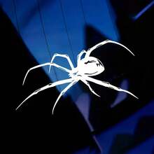 1pc- Vinyl Spider Car Sticker, Waterproof Warning Sticker, Suitable For Vehicle Doors And Windows, Durable Adhesive Car Decoration, Halloween Sticker - one-size - View 5