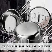 RIOVARM-EU RIOVARM Stainless Steel Pots And Pans Set With Lids, Induction Non-Stick Cookware Set Without PFOA, Kitchen Essentials Set, Suitable For Ovens, Frying Pan, Cooking Pot, Sauté Pan, Saucepan, Casserole