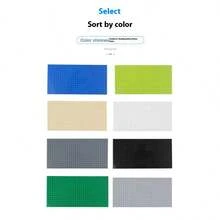 1 pieza Placa base grande de bloques de construcción con cuentas, placa base DIY de 16*32 puntos, accesorio de bloques de construcción, compatible con todas las principales marcas, adecuado como regalo de Halloween, Navidad y Pascua - Multicolor - Ver 10