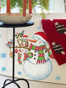 1/2/3pcs Christmas Wall Stickers, Christmas Elements Hand Painted Christmas Snowman Glass Sticker Window Stickers, Home Holiday Decoration, Electrostatic Adsorption, Removable, No Electricity Required.Perfect And Christmas Gift For Couples, Parents And Friends. Christmas Decorations Christmas Decoration Christmas Decorations Home Home Decor Room Decor