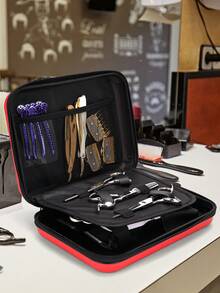 Geantă de scule pentru frizerie, tuns pentru frizerie, geantă de tuns pentru frizerie, organizator de călătorie pentru ghid de tăiere cu pieptene, ulei pentru lame de tuns, perie de curățare și alte kituri de îngrijire, perie Slick Back, accesorii pentru frizerie, uscător de păr, păr, frizerie, instrumente de păr, produse pentru păr, uscător de păr, păr, accesorii, produse pentru păr, instrumente de păr, articole pentru păr, îngrijirea părului, perie pentru păr creț, frizerie, accesorii pentru frizerie, echipamente de coafură - Multicolor - Vizualizare 8